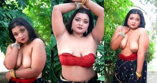 Bong Model Topless in Saree Shoot